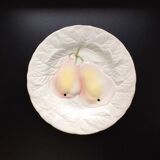 2 Barbotine Salins Pear Plates 19.5 cm