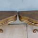 Golden patinated wall consoles