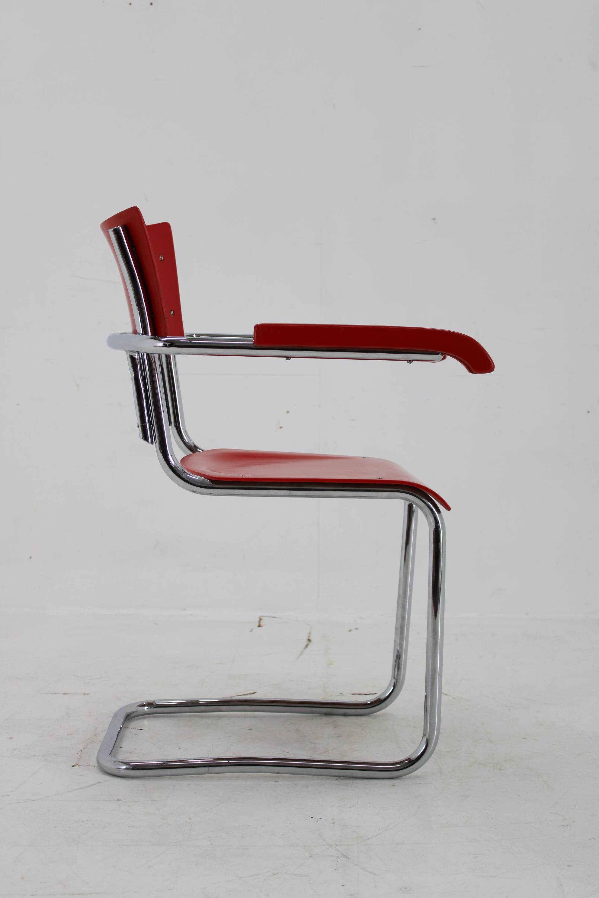 1940s Bauhaus Restored Tubular Armchair, Germany