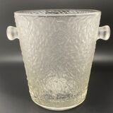 Champagne bucket in opaque glass with crumpled effect