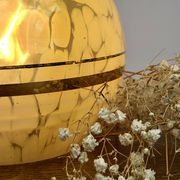 Vintage tulip wall lamp in yellow and gold Clichy glass