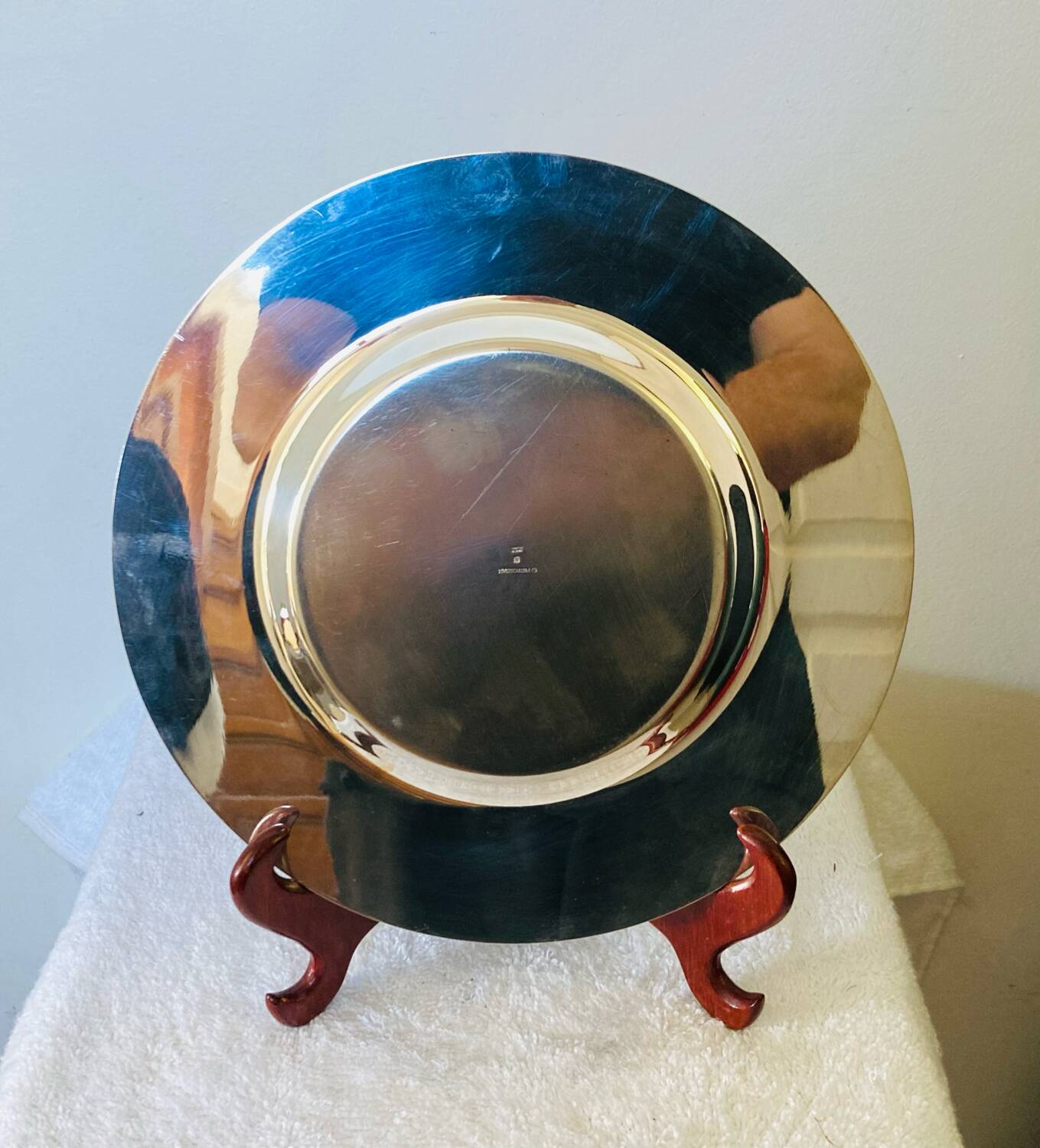 Petrossian silver-plated metal dish, hallmarked, France