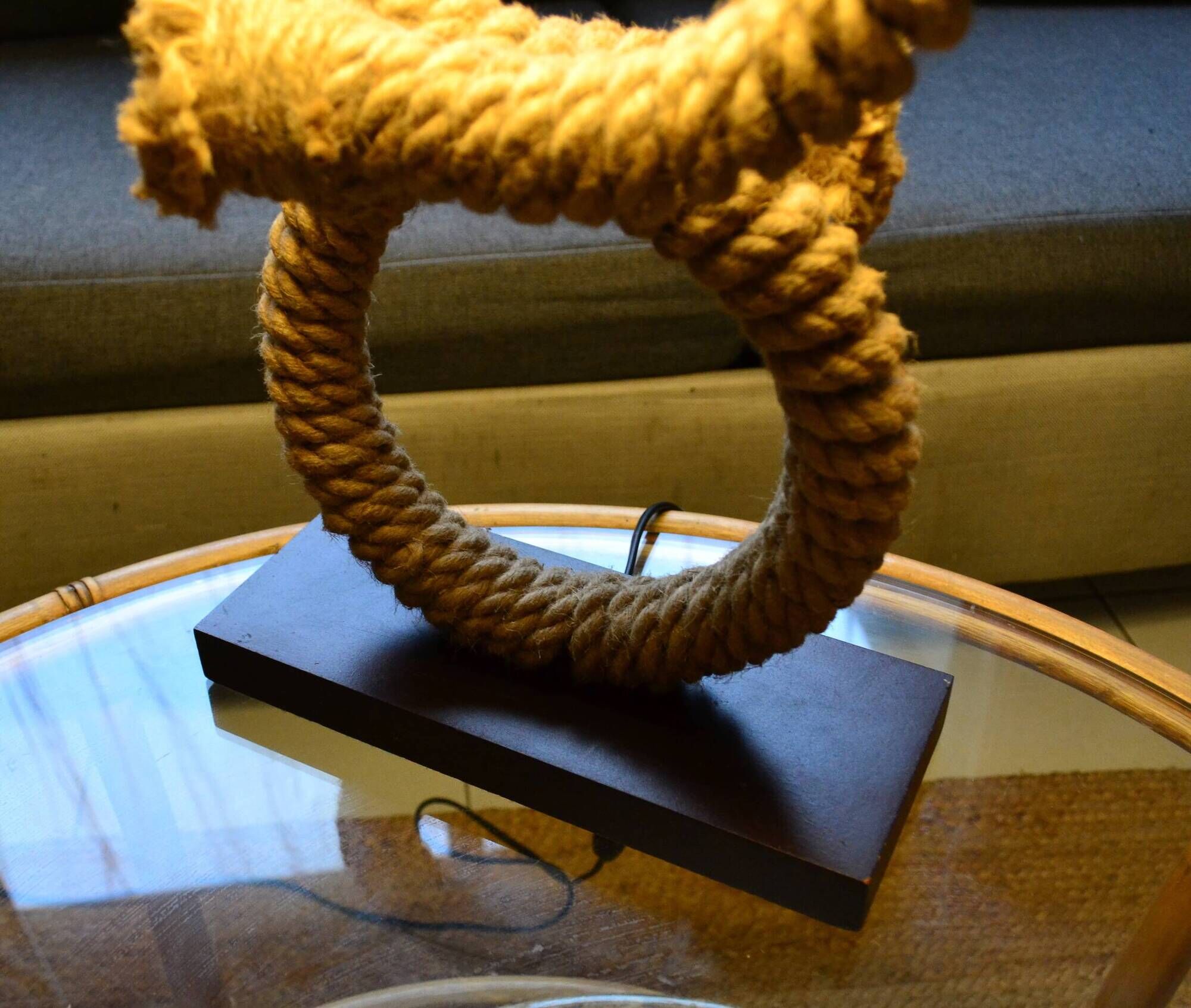 Lampe en corde vintage