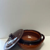 SALERNES enamelled terracotta pot and pitcher 1950