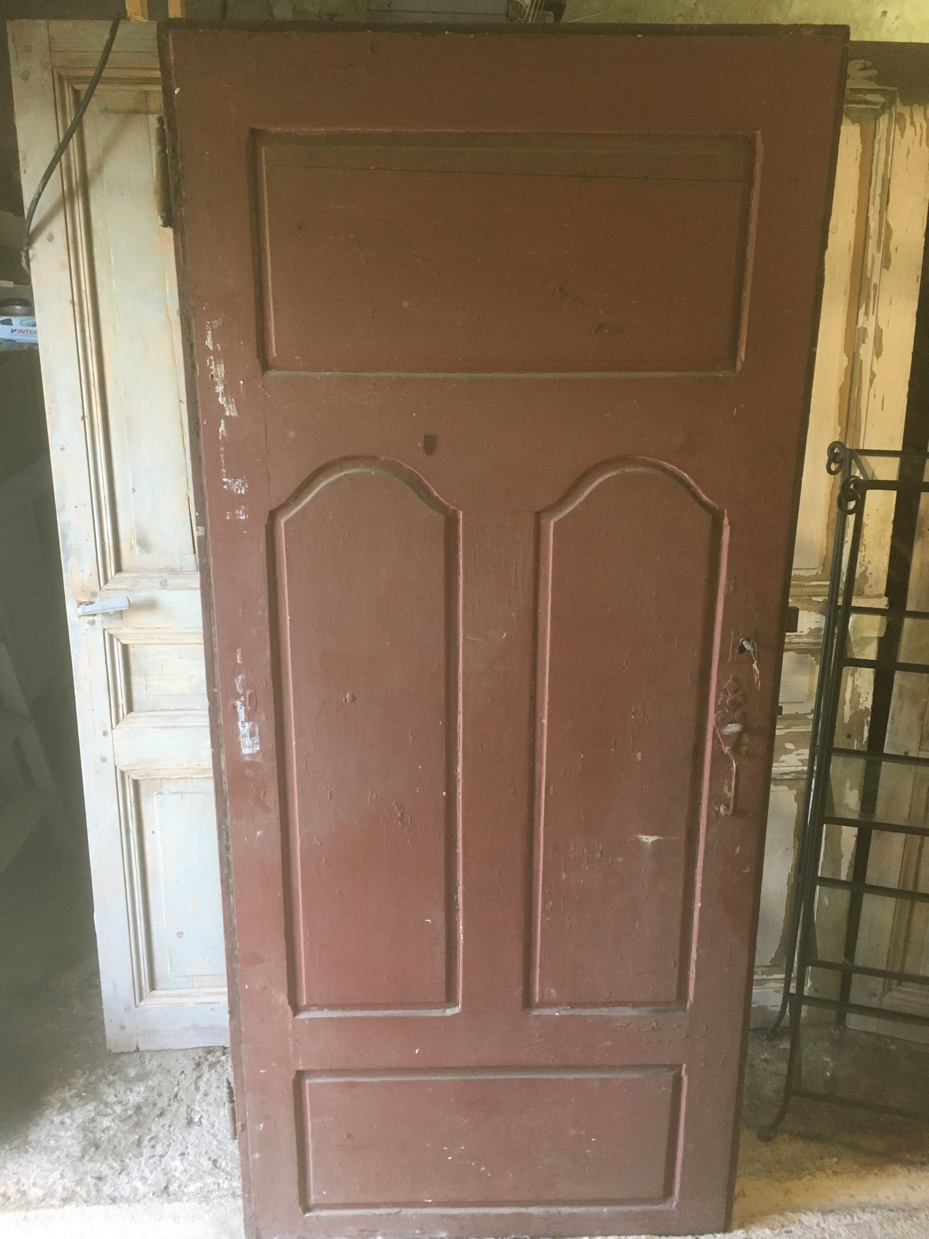 Entrance door in old oak