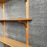 Vintage beech wall shelf