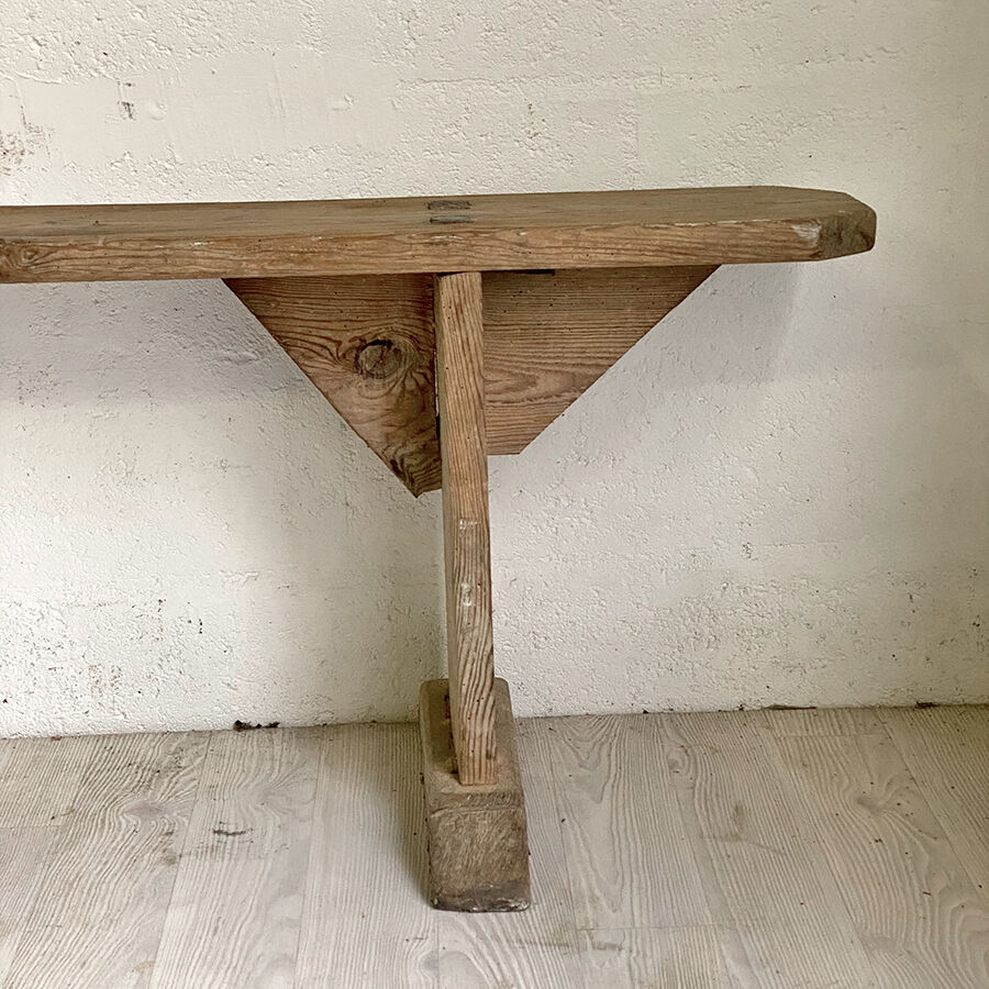 Massive old wooden bench