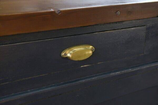 1950s pine sliding door counter