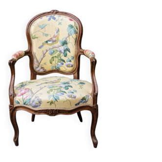 Cabriolet armchair, Louis XV period, 18th century