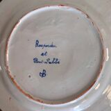 Porquier Scalloped Plate - Beautiful Rosporden and Pont-l'Abbé decor