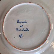 Porquier Scalloped Plate - Beautiful Rosporden and Pont-l'Abbé decor