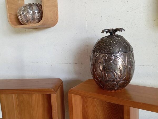 Grand bac à glaçons argenté ananas