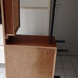 Old desk wood Scandinavian metal structure