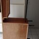 Old desk wood Scandinavian metal structure