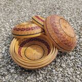 Vintage woven wicker basket