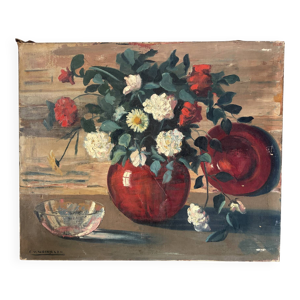 Bouquet de fleurs en - vase