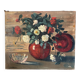 Bouquet of flowers in a red vase, early 20th century, oil on canvas signed.