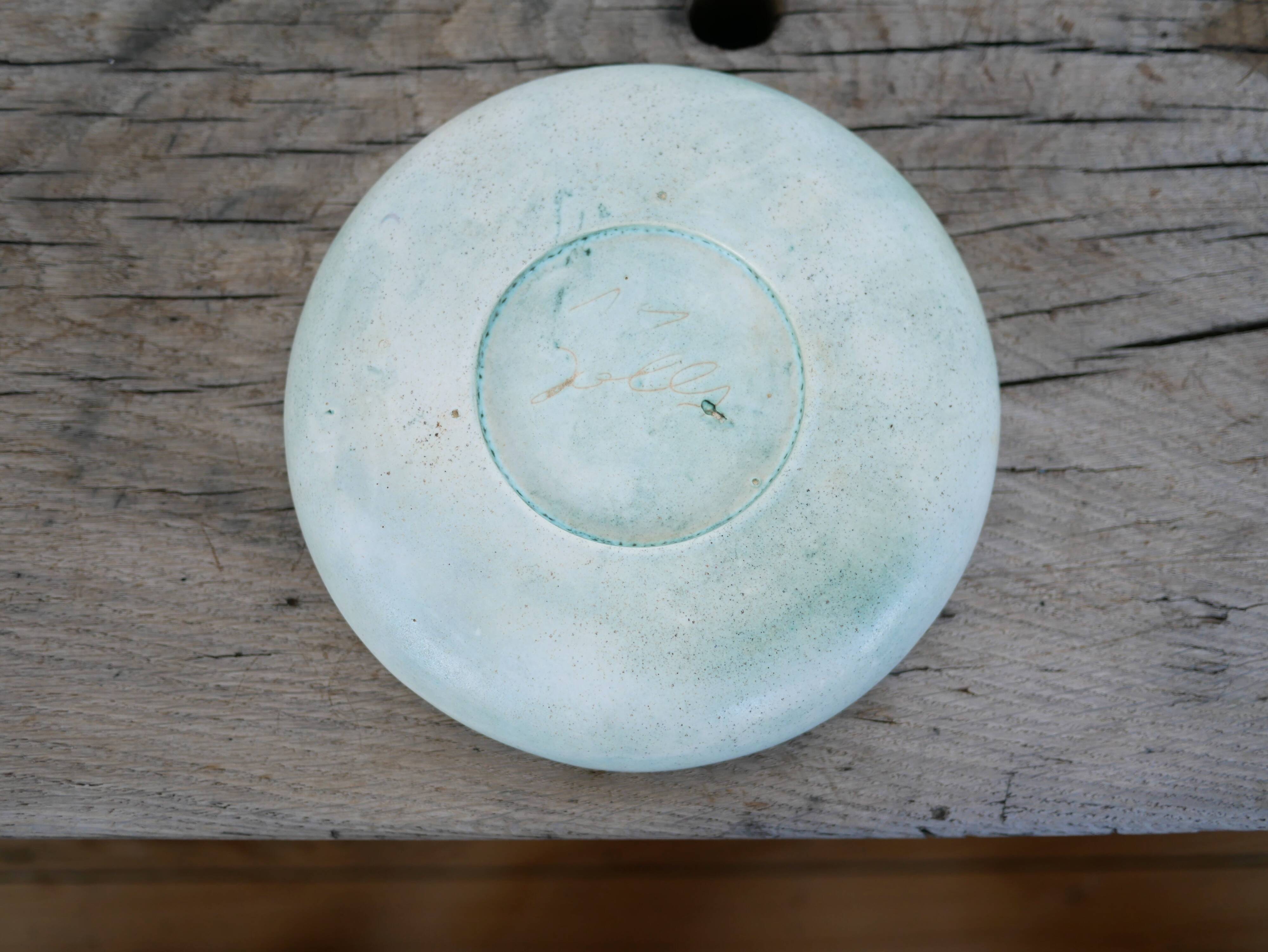 Vintage ceramic thistle plate by Marie Madeleine Jolly