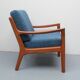 1960s armchair + ottomane teak, Ole Wanscher for Cado