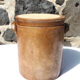 Trio de pots en grès avec couvercles