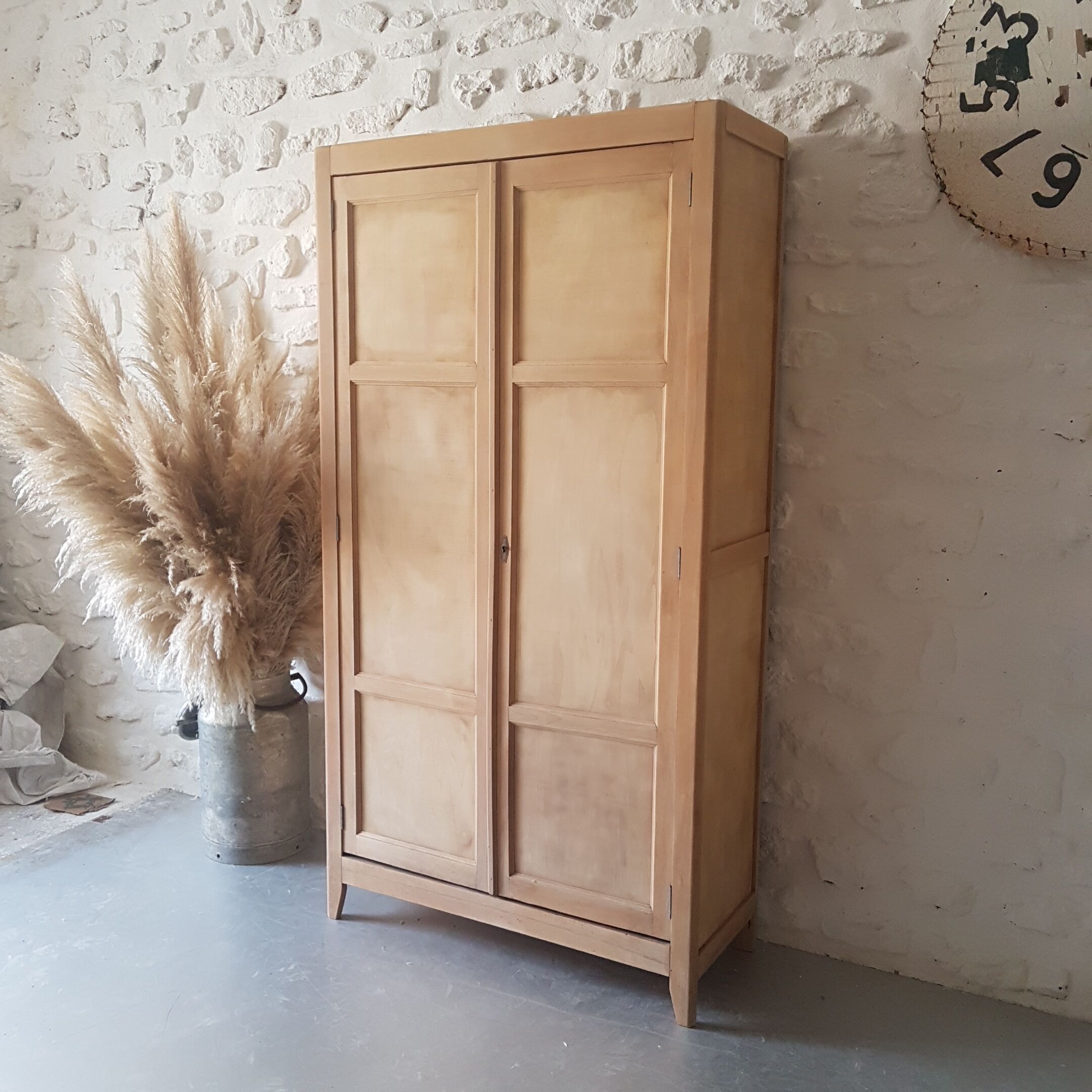 Parisian wardrobe double vintage wooden
