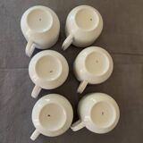Service of 6 porcelain espresso cups