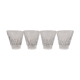 Set de 4 verres digestifs en cristal ciselé vintage Shell
