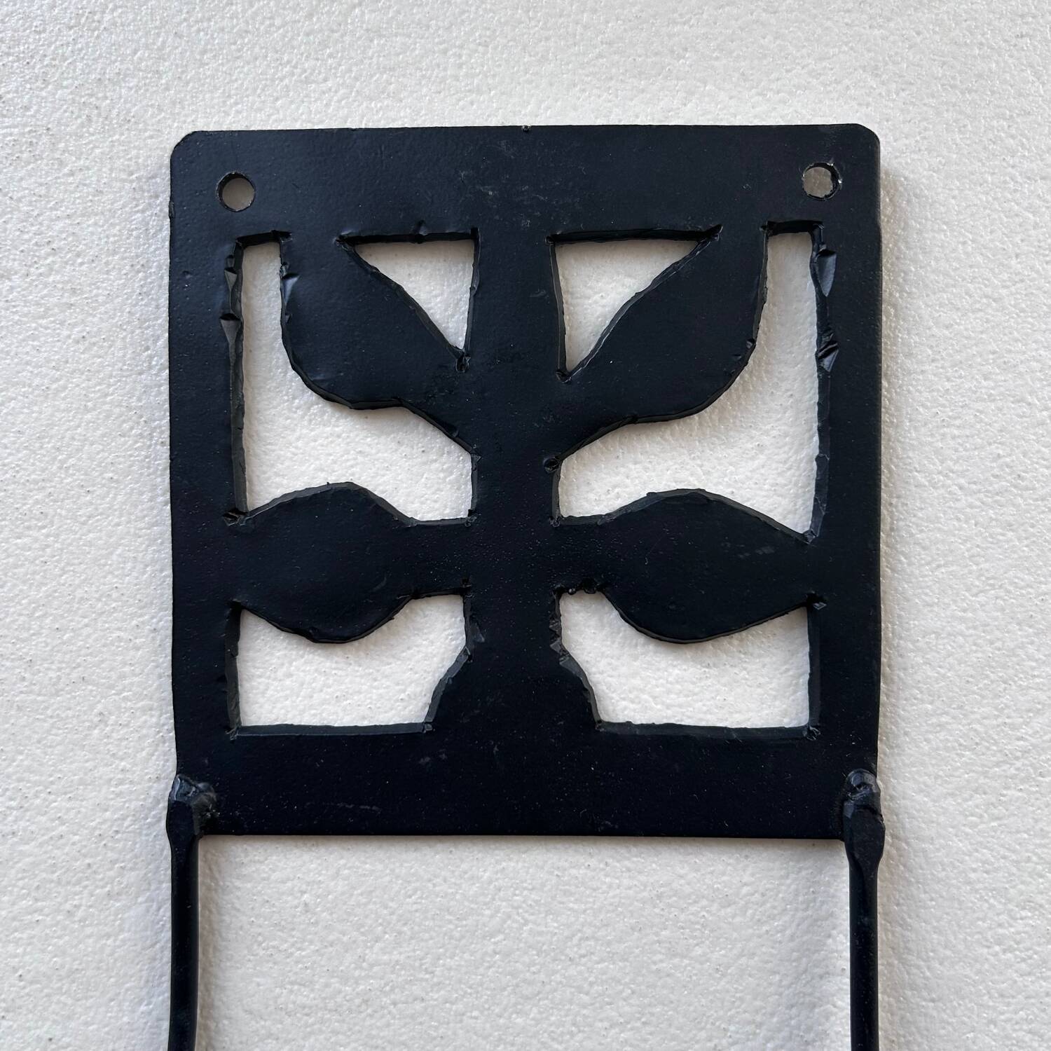 Wrought iron wall candle holder