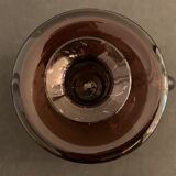Biot blown and bubbled glass case candlestick