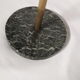 Gold metal standing ashtray and black marble base