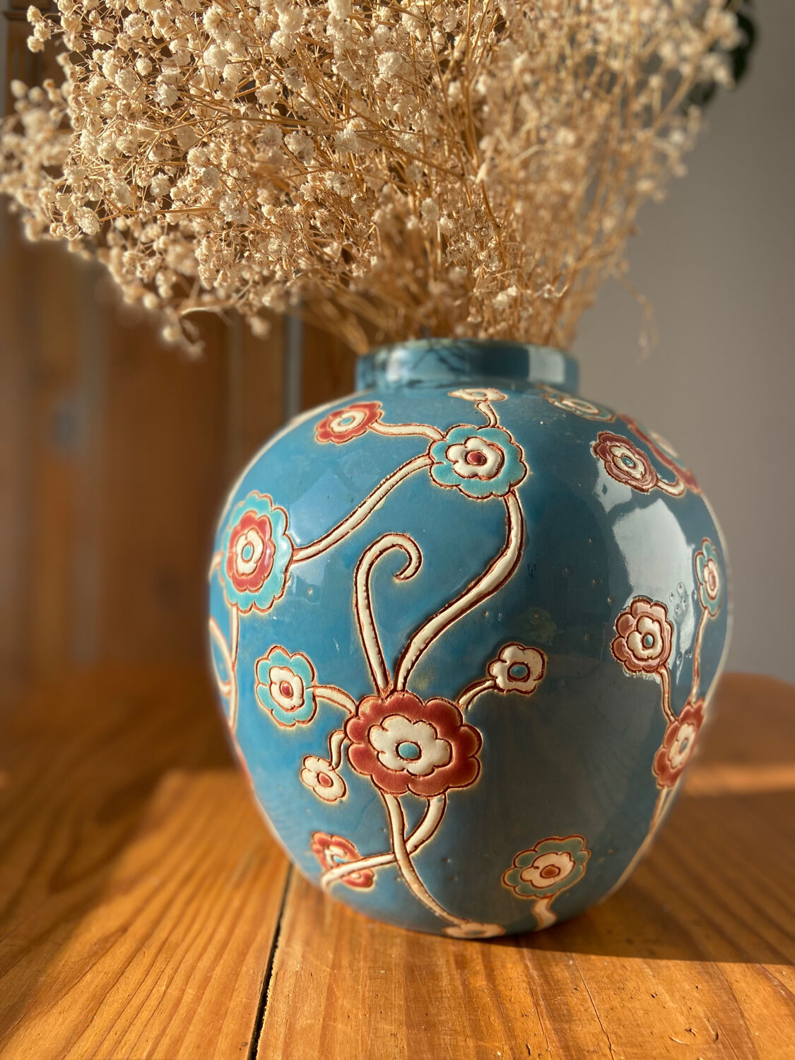 Faience ball vase 30s