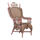 Fauteuil en osier victorien américain de Heywood-Wakefield, années 1910.