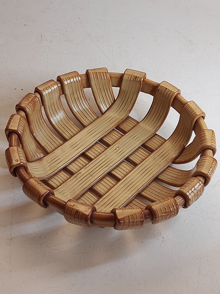 Vallauris braided ceramic fruit cup