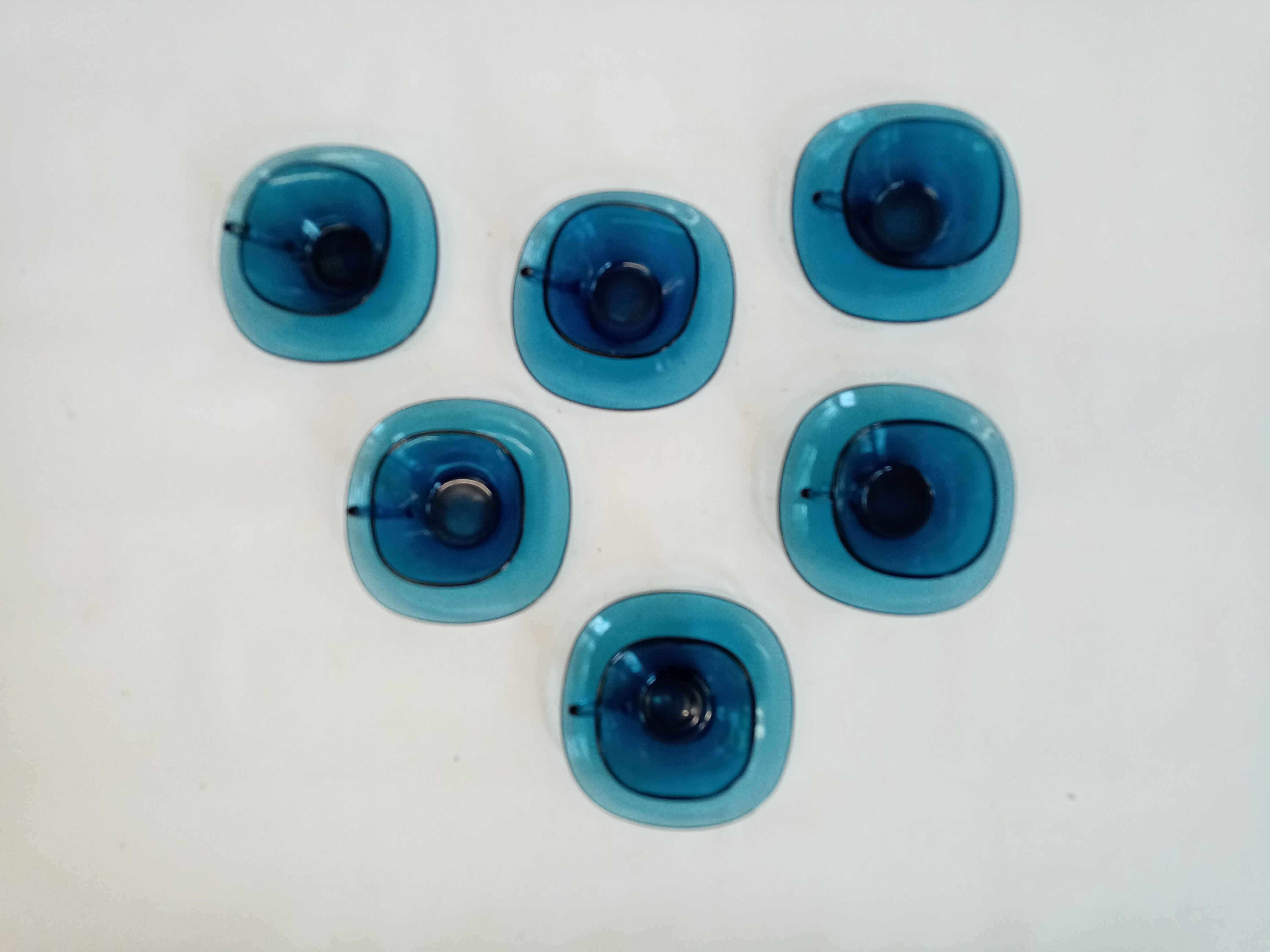 Arcopal Blue Coffee Set 6 Cups and Under Cups
