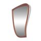 Danish mirror with teak edge and organic design, 1950s