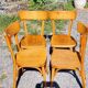 4 chaises bistrot années 60 en bois courbé