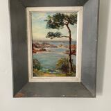 Old seaside painting