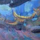 Vintage Modernists Oil Painting Abstract Landscape Gerhard Larsson 1960