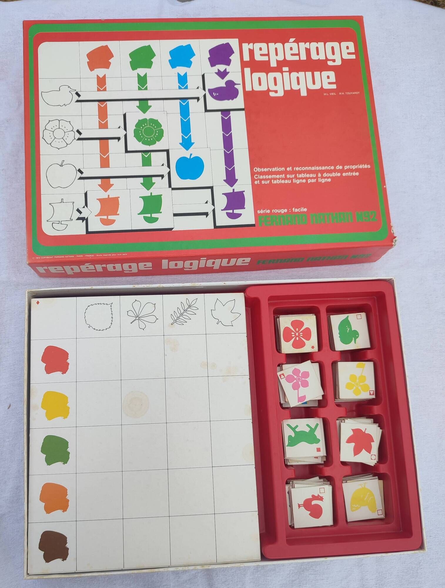 Vintage educational game Logical Spotting Fernand Nathan Complete 1970s