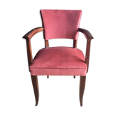 Pink velvet armchair