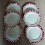 6 assiettes plates anciennes Digoin et Sarreguemines