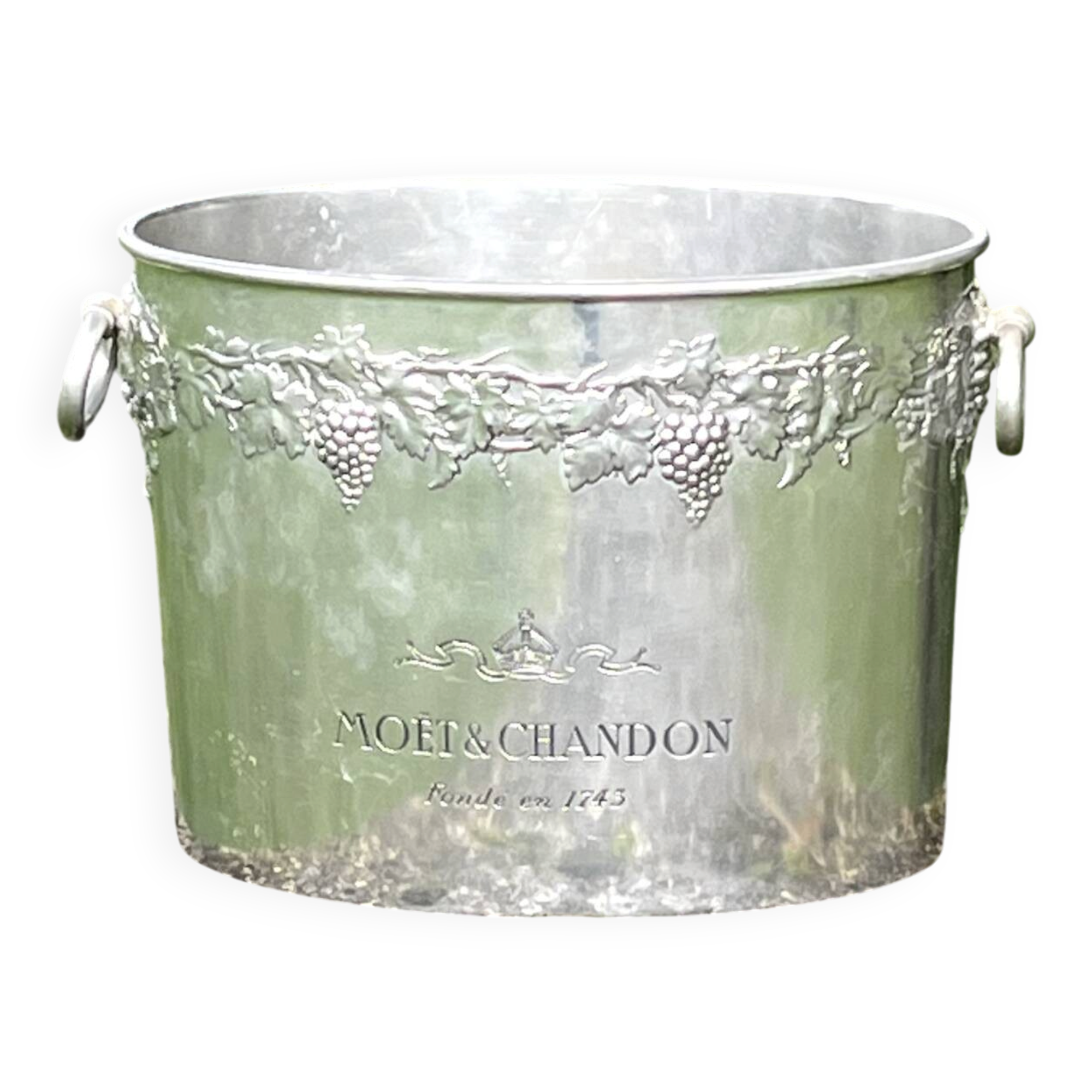Moet Chandon pewter vasque. Vintage Oval shaped champagne bath