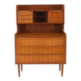 1960s danish teak writing cabinet