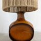 Vintage ceramic lamp and jute rope