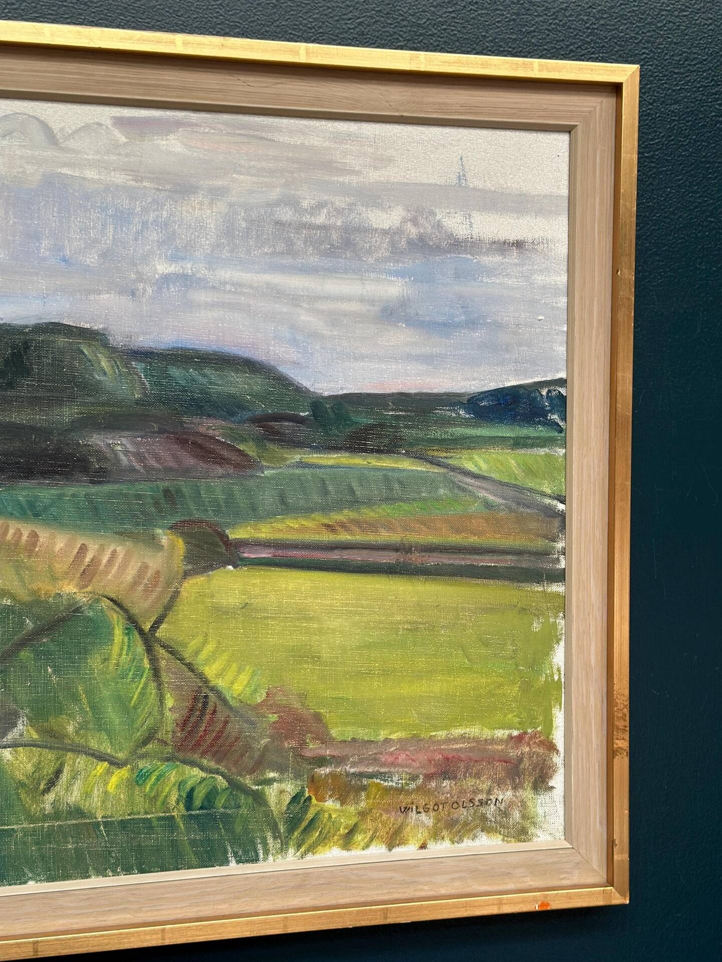 Swedish Oil on Canvas – “Orust” by Wilgot Olsson – Signed – Vintage