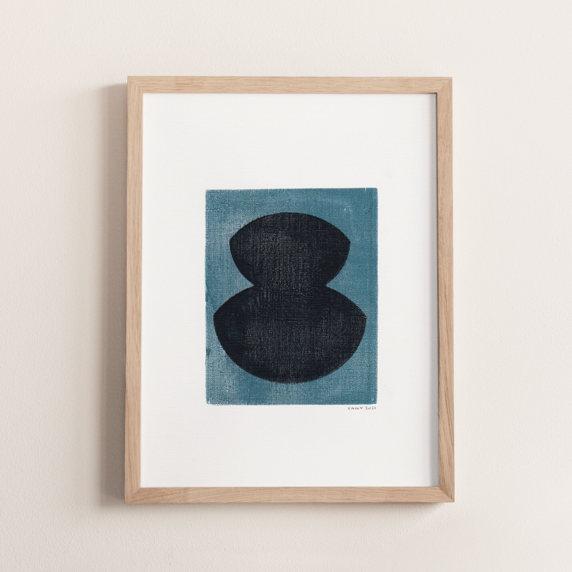 Painting on paper signed Eawy