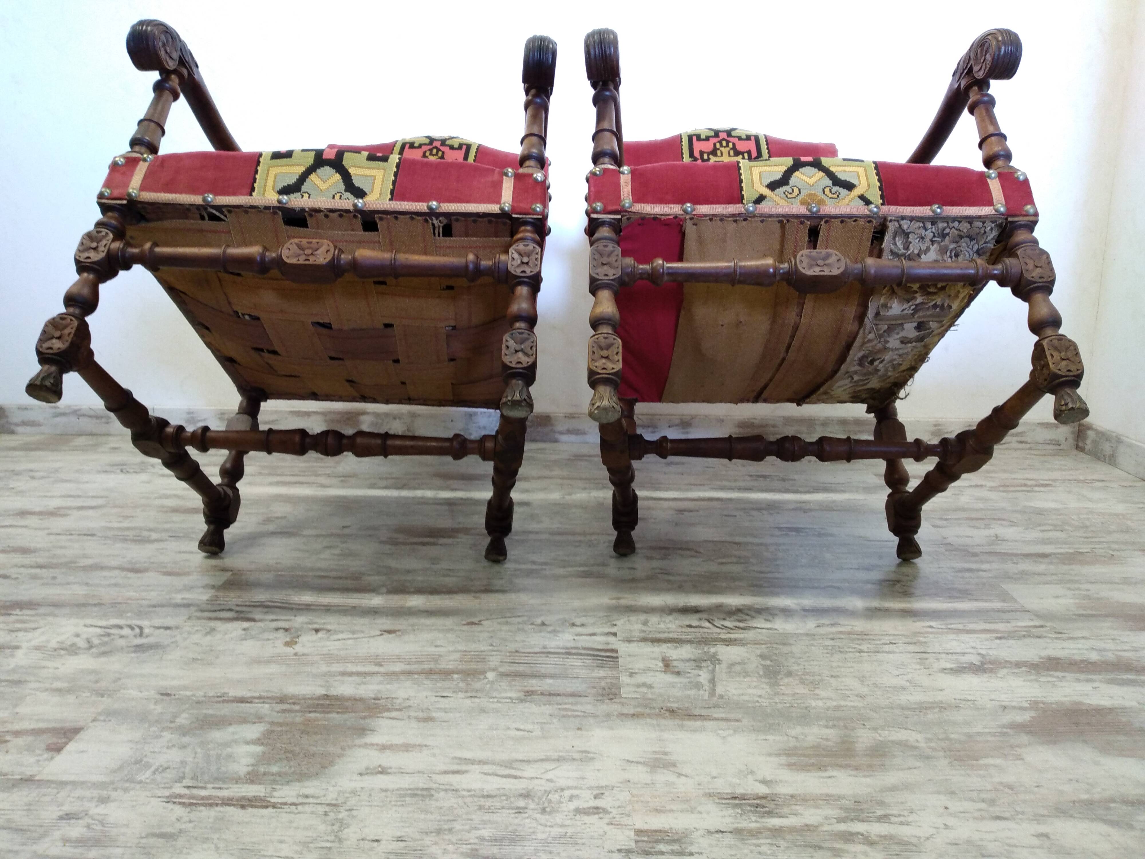 Old Louis XIII armchairs