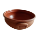 Round terracotta dish