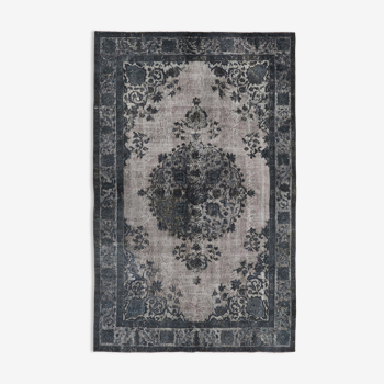 Handmade Contemporary Anatolian 1970s 176 cm x 273 cm Grey Carpet