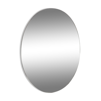1950s oval beveled mirror